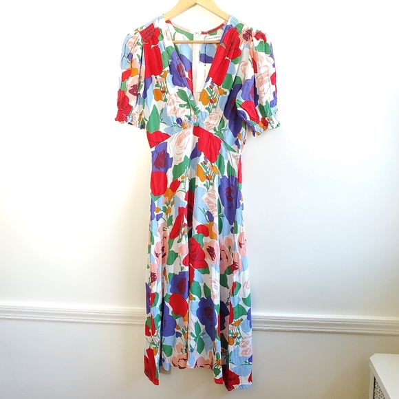 NWT Faithfull The Brand Anita Floral Midi Dress - Picture 11 of 16